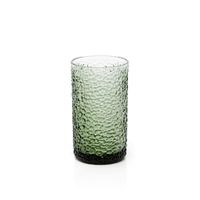 vaso de vidrio en verde 8x8x14 cm
