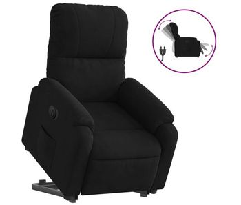 Vidaxl sillón eléctrico reclinable elevable tela microfibra negro