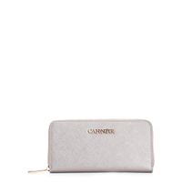 cartera saffiano pewter