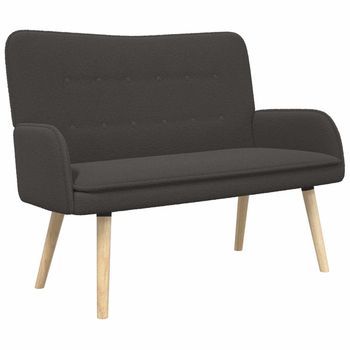 Sofá De 2 Plazas Gris Oscuro 115 X 61 X 87 Cm Bouclé Vidaxl