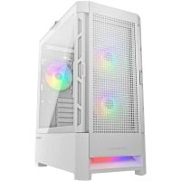 cougar airface rgb mid tower cristal templado usb 30 blanca