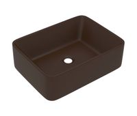 lavabo - lavamanos de lujo ceramica marron oscuro mate 41x30x12 cm
