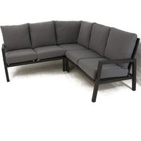 sofa de jardin esquinero aluminio reforzado color antracita 4 plazas cojines color gris juego de mobiliario de salon set relax para patio