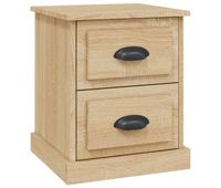 vidaxl mesita de noche madera contrachapada roble sonoma 39x39x475 cm