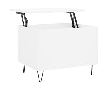 Mesa de café - mesa de centro madera contrachapada blanco 60x44,5x45 cm