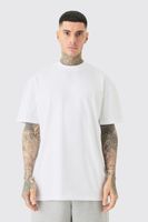 camiseta tall oversize con cuello extendido blanco