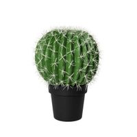 planta artificial decorativa ferrocactus de  48 cm en maceta