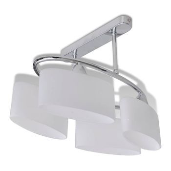 Lámpara De Techo Pantalla Cristal Elipse 4 Bombillas E14 Vidaxl