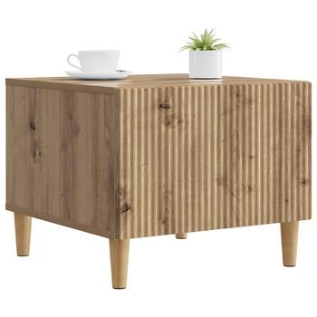 Mesa De Café | Mesa De Centro Con Cajón Roble Artesanal 49 X 50 X 40 Cm