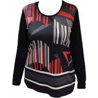 Long Sleeve Abstract Jersey Top