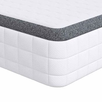 Colchón 2 Pcs Y Gris 80 X 200 Cm Resorte Bonell Vidaxl