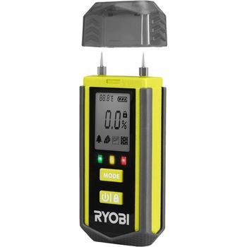 Ryobi Rbpinm1 Medidor De Humedad, Cuatro Tipos De Materiales Diferentes, Madera Blanda, Madera Dura, Yeso Y Concreto