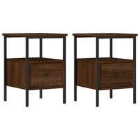 mesitas noche 2 uds madera ingenieria marron roble 34x36x50 cm vidaxl