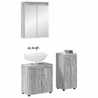 juego de muebles de bano  armario de bano tulum gris sonoma madera de ingenieria