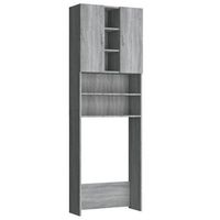 armario de lavadora gris sonoma 64x255x190 cm vidaxl