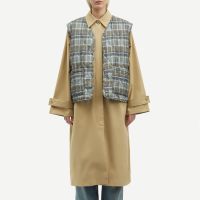 samsoe samsoe sarooney gabardine trench coat - l