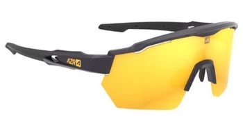 Gafas azr race rx negro transparente   lente hidrofobica dorada