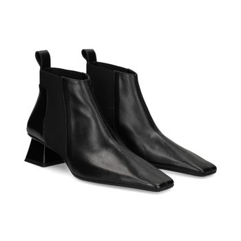 Ras Botines Con Tacón Mujer - Negro Talla 39