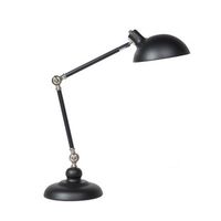 lampara de mesa de metal negro 80 cm brazo ajustable pantalla moderna meramec