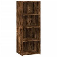 aparador alto madera de ingenieria roble ahumado 45x41x124 cm
