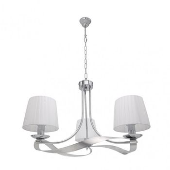 FABRILAMP Lampara de techo modelo Baeza Cromo con Pantalla Blanca