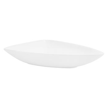 Lavabo Forma Triangular 69x46x13 Cm Cerámica Blanca Diseño Ml
