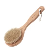 hydrea london classic short handled body brush with natural bristle medium strength