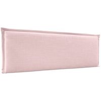cabecero de lino natural liso con ribete 150x50cm camas 150160 - rosa palo
