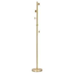 Perchero De Metal Dorado Con 5 Ganchos Ø Cm 30x185
