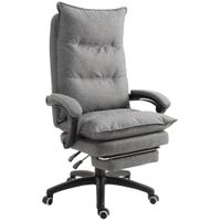 vinsetto silla de oficina con masaje silla ergonomica con altura ajustable respaldo reclinable reposapies integrado y control remoto   aosom espana