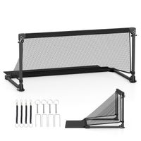 costway porteria de futbol infantil portatil con marco de metal plegable estacas para suelo montaje sencillo deportivo para 6 anos 100 x 50 x 47 cm