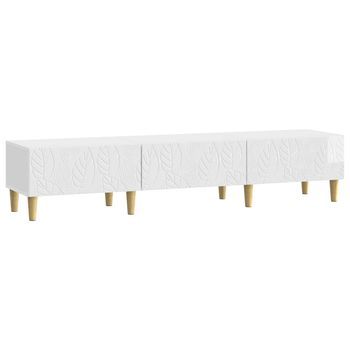 Mueble De Tv 147 X 34,5 X 30 Cm Blanco Brillante Vidaxl