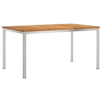 Mesa De Jardín | Mesadecomedor Marrón 150 X 90 X 75 Cm Madera De Acacia Sólida
