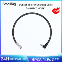 cable de carga smallrig dc5525 a 2 pines para bmpcc 4k6k se conecta a smallrig para placa de bateria np-f 2920