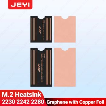 Disipador de Calor JEYI Graphene 2280 2242 2230 M.2 SSD, Disipador de Calor de Grafeno de Doble Capa y Diseño de Lámina de Cobre, Enfriador para Portátil
