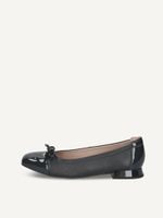 caprice ballerina blue made of leather with trapeze heel size 39