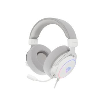 Auriculares Genesis Neon 764 con cable USB Gaming Sonido 7.1 Virtual RGB Blancos