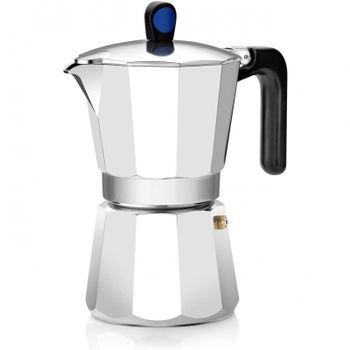 Monix Induction Express Cafetera Italiana de Aluminio 9 Tazas Plata