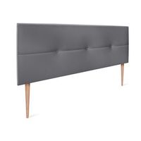 cabecero de polipiel con botones 160x105cm con patas camas 150160 - gris