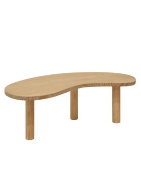 Mesa de centro de madera maciza de tono medio 100x40cm