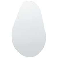 espejo de pared de vidrio plateado 40 x 65 cm sin marco ovalado aubagne