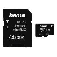 tarjeta microsdxc hama 256gb uhs-i class 10 con adaptador sd negro