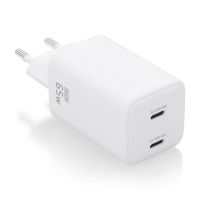 aisens asch-65w2p039-w cargador gan 65w 2xusb-c pd30 qc40 blanco