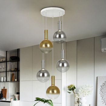 Lámpara colgante led matices (5x6w)