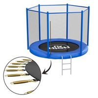 jumpoo - set de 6 accesorios de repuesto para trampolin infantil o250 cm azul