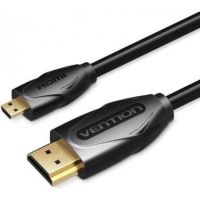 cable hdmi vention vaa-d03-b100 1m alta velocidad 102gbps 24k micro hdmi negro