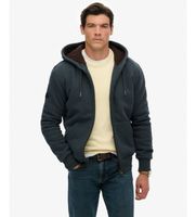 superdry para hombre m2014502a sudadera borg lined gris oscuro s casual algodon manga larga