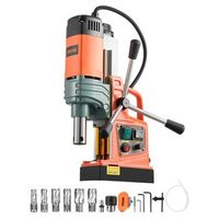 vevor taladro magnetico 1450 w o50 mm fuerza 13000 n portatil con 6 brocas y velocidades ajustables