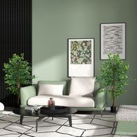 ficus artificiales con maceta de peva homcom o15x150 cm verde