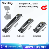 riel de seguridad nato universal de liberacion rapida de perfil bajo smallrig 507090mm con 14 tornillos para mango nato jaula de camara montaje evf